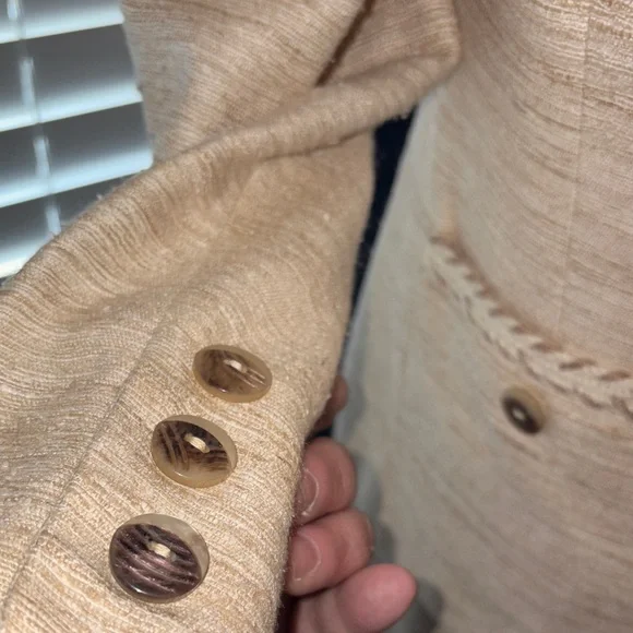 Herbert Grossman Designed by Cynthia Sobel Cream Silk Bouclé Tweed Blazer & Skir - Picture 8 of 15